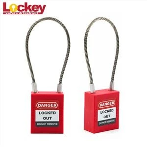 Lockout Tagout Sikkerhed Stålkabel Wire Lås hængelås
